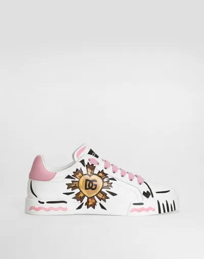 DOLCE & GABBANA PORTOFINO LIGHT STROBEL NAPPA CALFSKIN SNEAKERS