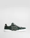 Dolce & Gabbana Portofino Light Strobel Sneakers In Canvas And Calfskin