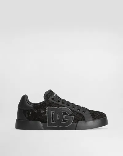 Dolce & Gabbana 'portofino Light Strobel' Sneakers In Black