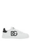 Dolce & Gabbana 'portofino Light' White Sneakers With Embroidered Logo On The Side And Logo Patch On The Tongue