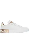Dolce & Gabbana Women White Nappa Leather Portofino Sneakers In White