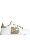 Dolce & Gabbana Portofino Logo-embellished Low-top Sneakers In White