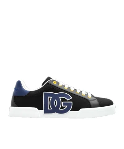 DOLCE & GABBANA PORTOFINO LOGO-EMBELLISHED LOW-TOP SNEAKERS