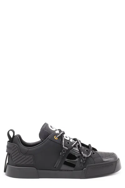 Dolce & Gabbana Men Portofino Trainers In Black