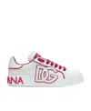 Dolce & Gabbana Sneaker Portofino In Pelle Di Vitello In White
