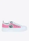 Dolce & Gabbana Portofino Low-top Canvas Sneakers In Pink