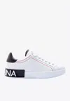 Dolce & Gabbana Calfskin Nappa Portofino Sneakers For Men In White