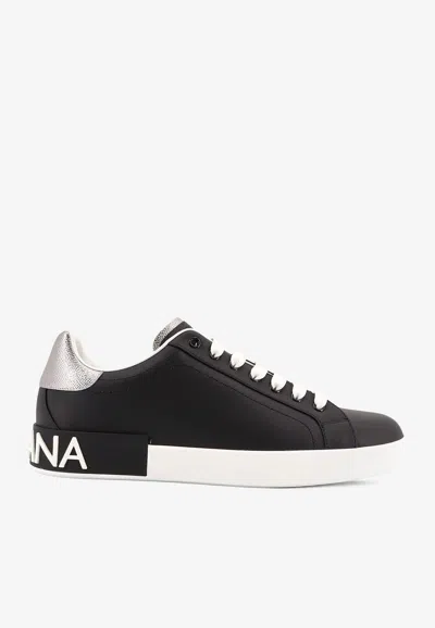 Dolce & Gabbana Portofino Low-top Sneakers In Animal Print