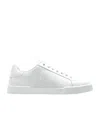 Dolce & Gabbana Portofino Calfskin Sneakers Dg Logo In White
