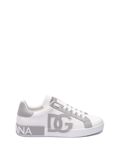 Dolce & Gabbana `portofino` Low-top Sneakers In White