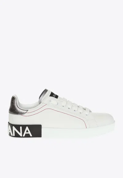 Dolce & Gabbana Portofino Low-top Sneakers In White