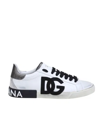 Dolce & Gabbana Dolce  Gabbana Portofino Lace-up Sneakers In White