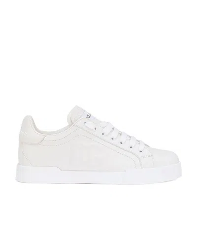 DOLCE & GABBANA DOLCE  GABBANA PORTOFINO LOGO-PATCH LOW-TOP SNEAKERS
