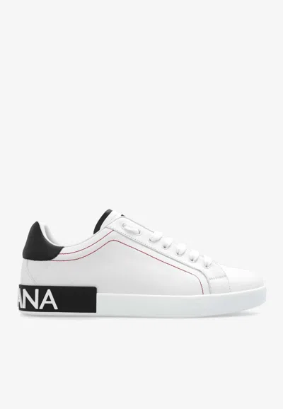 Dolce & Gabbana Portofino Low-top Sneakers In White