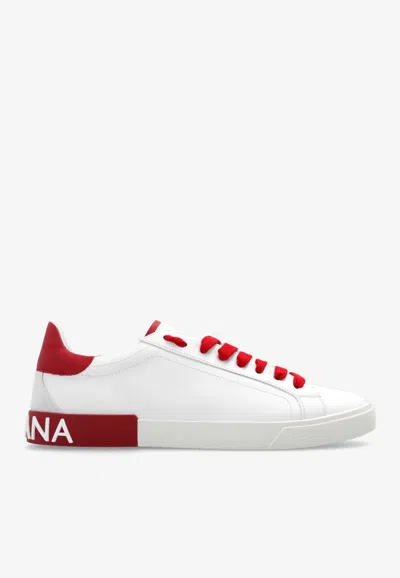 Dolce & Gabbana Portofino Low-top Sneakers In White