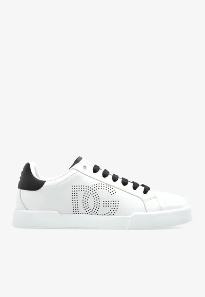 Dolce & Gabbana Portofino Low-top Sneakers In White