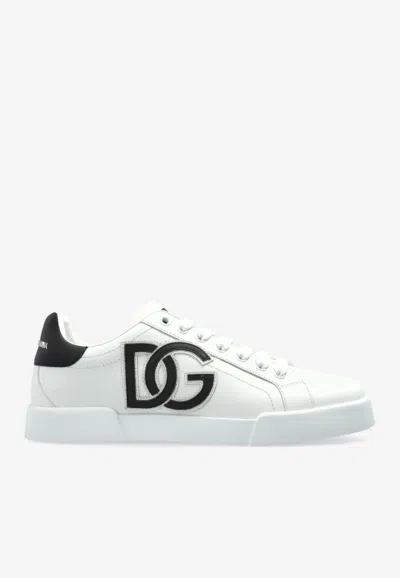 Dolce & Gabbana Portofino Low-top Sneakers In White