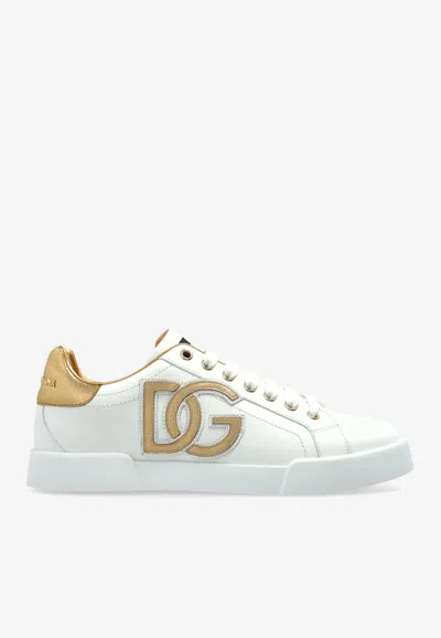 Dolce & Gabbana Portofino Low-top Sneakers In White