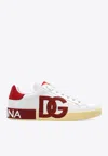 DOLCE & GABBANA PORTOFINO NAPPA LEATHER trainers WITH DG LOGO