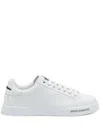 Dolce & Gabbana Leather Sneakers With Lateral Logo Patch In White