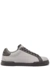 Dolce & Gabbana Dolce &amp; Gabbana Leather Portofino Sneakers In Grey