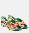 Dolce & Gabbana Portofino Printed Mules In Green