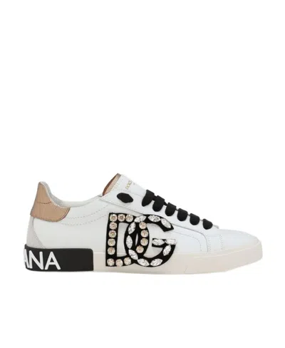 DOLCE & GABBANA DOLCE  GABBANA PORTOFINO DG LOGO PATCH SNEAKERS