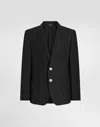 Dolce & Gabbana Linen Jacket Portofino Shape Rounded Lapels