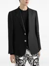 Dolce & Gabbana Portofino Single-breasted Linen Jacket In Black