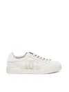 Dolce & Gabbana Portofino Calfskin Sneakers Dg Logo In White