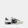 Dolce & Gabbana Portofino Sneakers  - Dolce&gabbana - Leather - Black/white In White