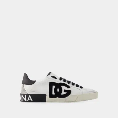 Dolce & Gabbana Portofino Sneakers  - Dolce&gabbana - Leather - Black/white