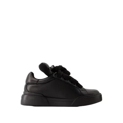 Dolce & Gabbana Portofino Sneakers - Leather - Black