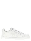 Dolce & Gabbana Women Portofino Low-top Leather Sneakers With Lateral Monogram