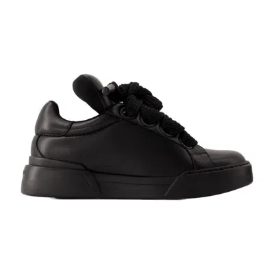 Dolce & Gabbana Portofino Sneakers In Black