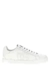 Dolce & Gabbana Women Portofino Low-top Leather Sneakers With Lateral Monogram