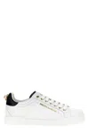 Dolce & Gabbana White Low Top Sneakers With Logo Lettering On The Tongue And Logo Detail On The Heel In Leather Woma