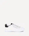 Dolce & Gabbana White Low Top Sneakers With Logo Lettering On The Tongue And Logo Detail On The Heel In Leather Woma In White