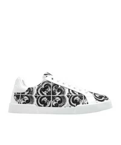 DOLCE & GABBANA DOLCE  GABBANA MAJOLICA PRINTED PORTOFINO LIGHT STROBEL SNEAKERS
