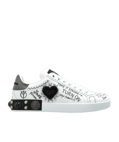 DOLCE & GABBANA DOLCE  GABBANA PORTOFINO GRAFFITI SNEAKERS