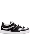 Dolce & Gabbana Portofino Light Low-top Mesh And Leather Sneakers In Black