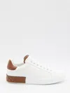Dolce & Gabbana White Leather Portofino Sneakers