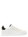 Dolce & Gabbana White Low Top Sneakers With Logo Lettering On The Tongue And Logo Detail On The Heel In Leather Woma In White
