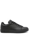 Dolce & Gabbana Portofino Light Sneaker In Calfskin For Men In Black