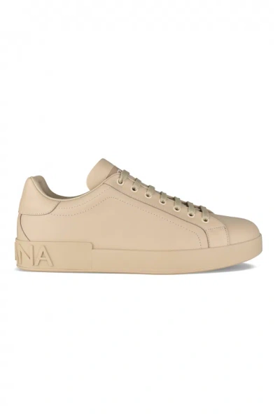 Dolce & Gabbana Portofino Sneakers In Cream