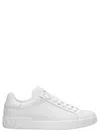 Dolce & Gabbana Portofino Light White Sneakers With Logo Patch On The Tongue And Tonal Logo Lettering On The Heel In In White