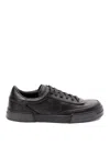 Dolce & Gabbana Gray Calfskin Portofino Yacht Sneakers In Black