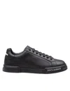 Dolce & Gabbana Portofino Low-top Sneakers In Black