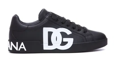 Dolce & Gabbana Portofino Sneakers In Black