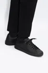 Dolce & Gabbana 'portofino' Black Low Top Sneakers With Logo Lettering Detail In Black